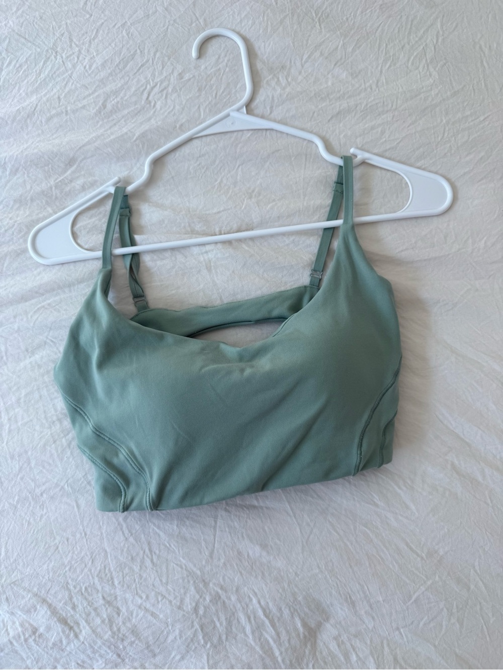 Lightweight Sage Sports Bralette with Adjustable Straps
